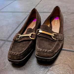 Liz Claiborne 8.5 suede leather loafers soft brown
